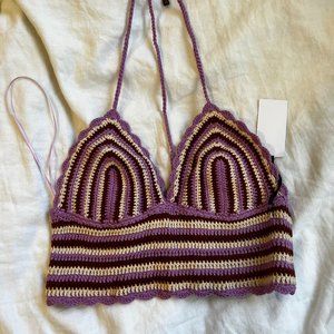 ASTR the Label Crochet Top NWT